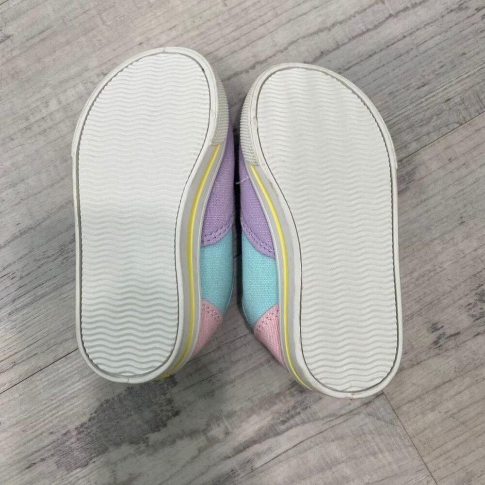 Carter's Dallas Bunge Laces Casual Sneakers Pink, Yellow, Lilac 7 - Picture 6 of 6